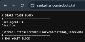 Contoh Robots TXT Rankpillar